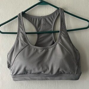 Zyia Active Grey Mesh Sports Bra Size Large